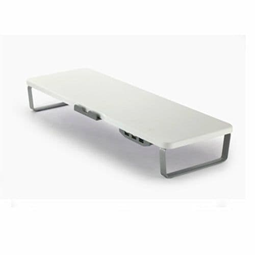 image-Ergonomic Monitor Holder Riser With 3 USB Port Laptop Stand
