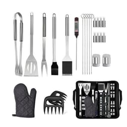 image-25PCS/Set Stainless Steel Barbecue Grilling Tools Set BBQ Utensil