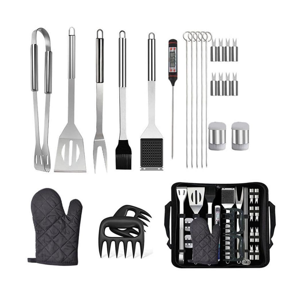 image-25PCS/Set Stainless Steel Barbecue Grilling Tools Set BBQ Utensil