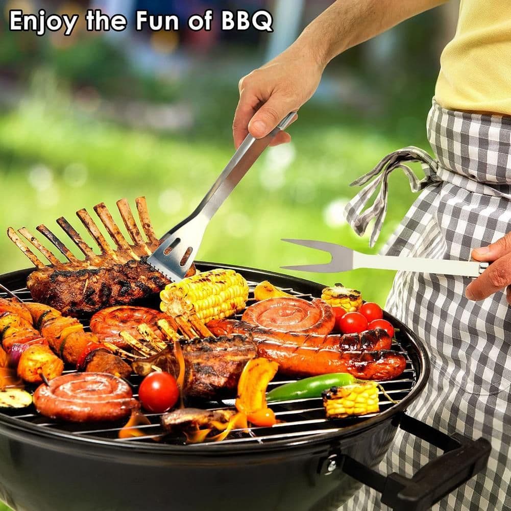 image-25PCS/Set Stainless Steel Barbecue Grilling Tools Set BBQ Utensil