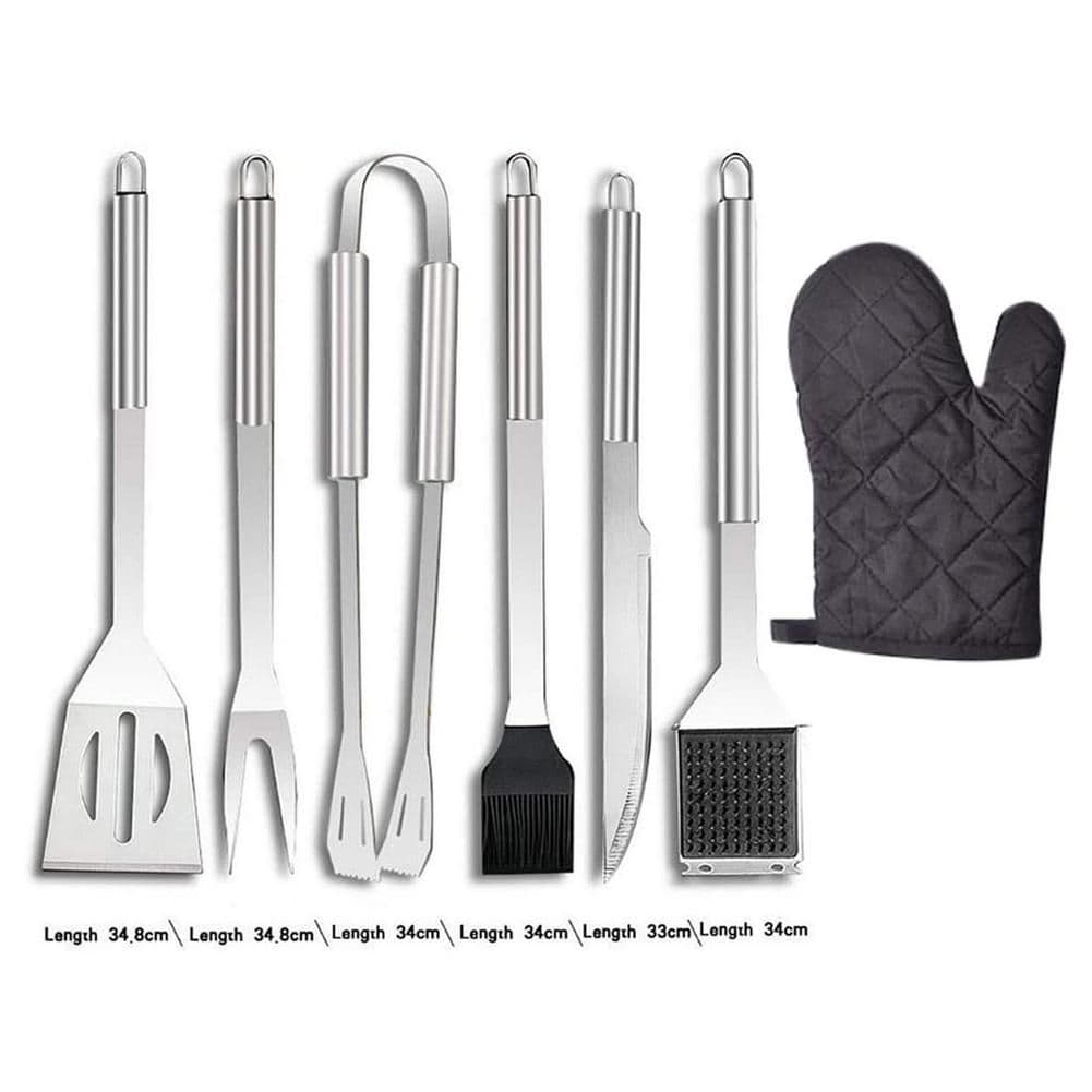 image-25PCS/Set Stainless Steel Barbecue Grilling Tools Set BBQ Utensil