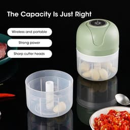 image-250ml Garlic Masher Crusher Electric Kitchen Food Chopper USB Portable