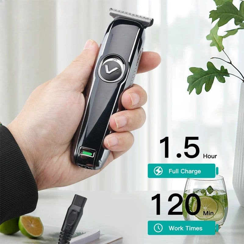 image-Rechargeable Professional Hair Trimmer For Men Beard Grooming Electric