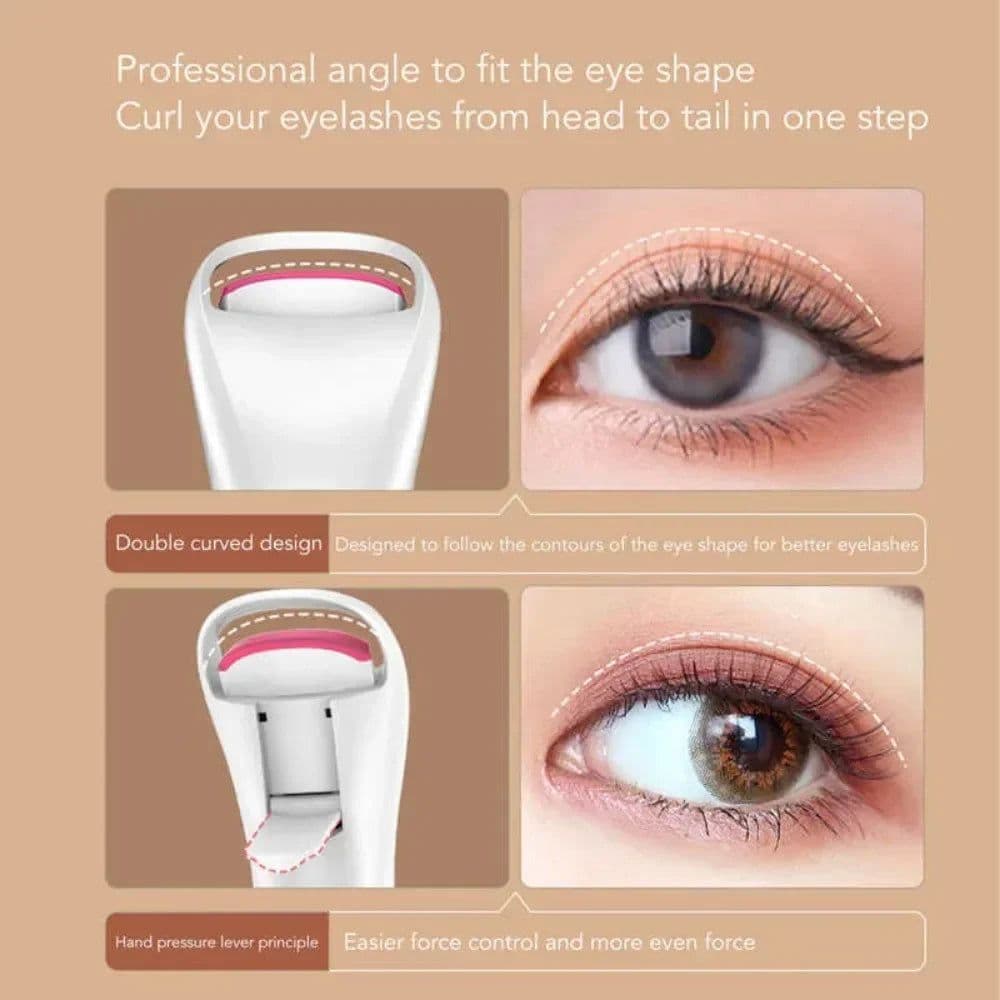 image-Electric Eyelash Curler Long-lasting Styling USB Charging Makeup Tool