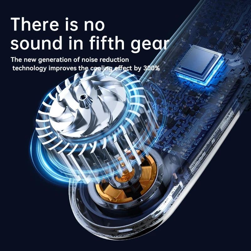 image-10000mAh Portable Neck Fan Mini Bladeless Silent Neckband Fan USB