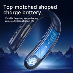 image-10000mAh Portable Neck Fan Mini Bladeless Silent Neckband Fan USB