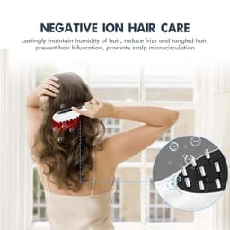 image-Electric Infrared Massage Comb Hair Growth 5V Electric Vibration Head