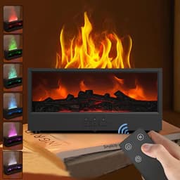 image-Fireplace Humidifier Flame Aroma Diffuser Fire Humidifier Essential