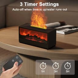 image-Fireplace Humidifier Flame Aroma Diffuser Fire Humidifier Essential