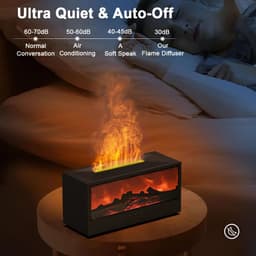 image-Fireplace Humidifier Flame Aroma Diffuser Fire Humidifier Essential