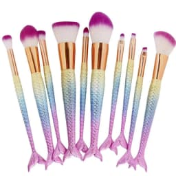 image-High Quality 10 Makeup Fishtail Brushes