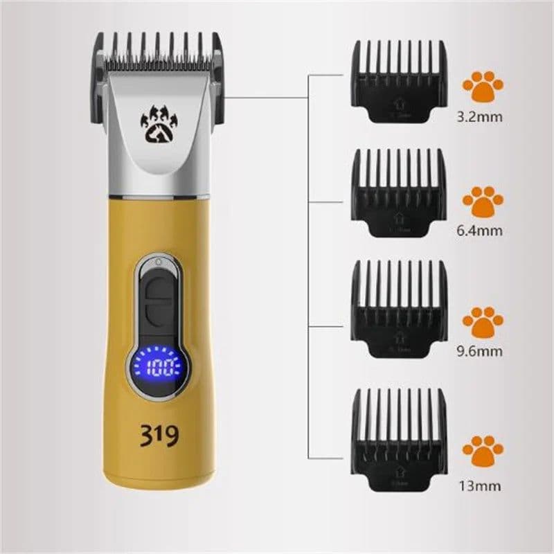 image-Professional Cordless Dog Grooming Clipper Heavy Duty Electric Pet