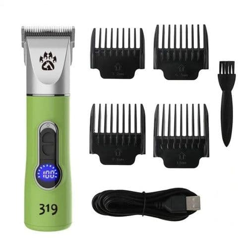 image-Professional Cordless Dog Grooming Clipper Heavy Duty Electric Pet
