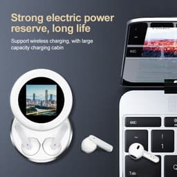 image-Wireless Bluetooth Headset HD LCD Digital Display