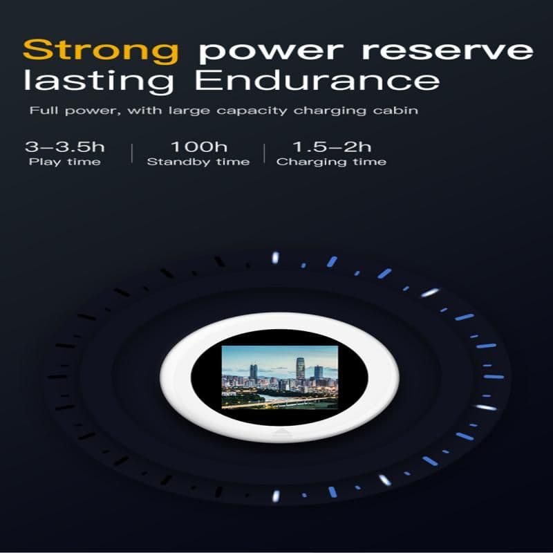 image-Wireless Bluetooth Headset HD LCD Digital Display