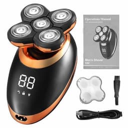 image-IPX7 Waterproof Electric Shaver Razor for Men Grooming Kit