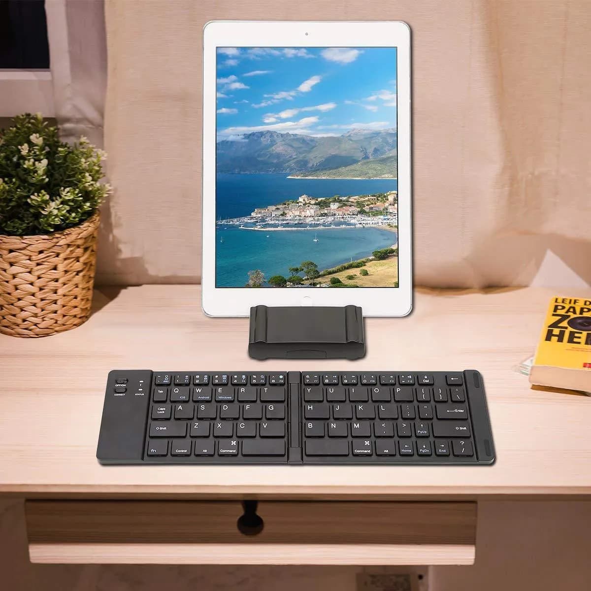 image-Folding Metal Bluetooth Foldable Keyboard Mini Bluetooth