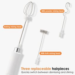 image-Milk Frother Electric Milk Foamer Coffee Mixer Blender USB Rechargable