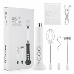 image-Milk Frother Electric Milk Foamer Coffee Mixer Blender USB Rechargable