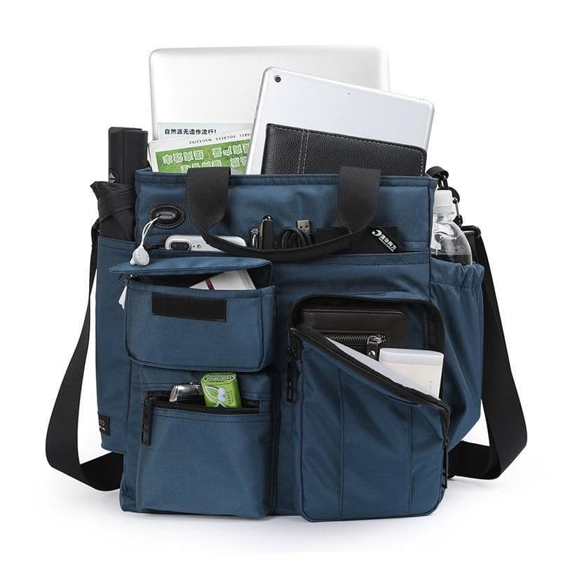 image-Solid Color High Quality Business Messenger Bag For Men