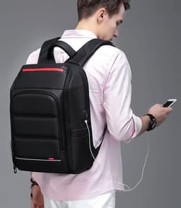 image-Waterproof Backpack with Multifunctional External USB Port