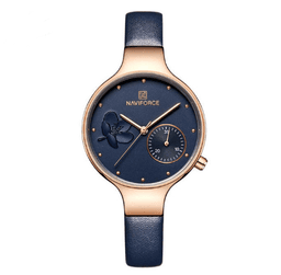 image-Multifunctional Quartz Leather Band Watch For Women