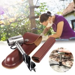 image-Manual Drill Auger Drill Bit Outdoor Survival Punch Tool