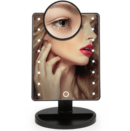 image-High Quality 16/ 22 LED Lights Touch Screen Makeup Mirror