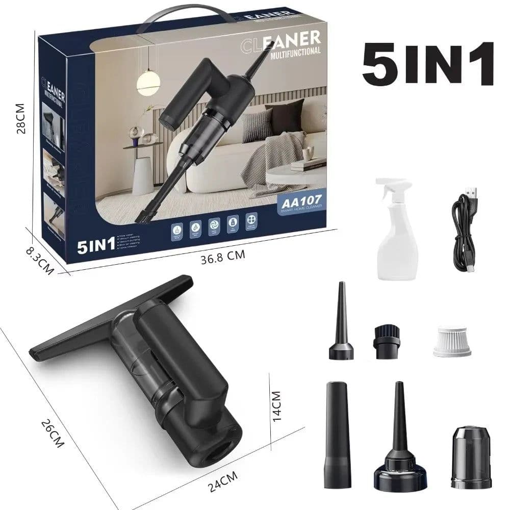 image-Car Vacuum Cleaner 5 in1 Lightweight Force Tool Machine for Bathroom