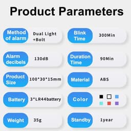 image-Self Defense Alarm 130dB LED Light Anti-wolf Alert for Teenagers Women