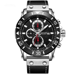 image-Fashion Sports Leather Wild Quartz Watch For Men