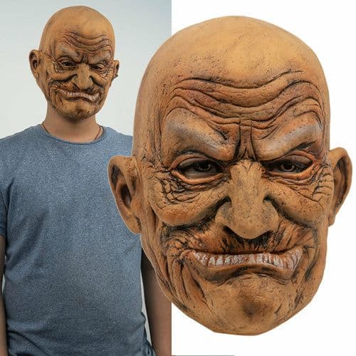 image-Old Bald Man Halloween Party New Latex Mask Funny Horror