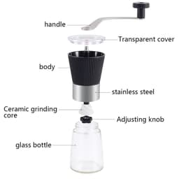 image-Small Coffee Powder Grinder Adjustable Coarse Fine Coffee Powder Maker