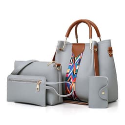 image-Four-piece Color Contrast Handbags For Women