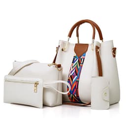 image-Four-piece Color Contrast Handbags For Women