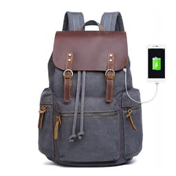 image-Fashion Contrast Color Canvas Backpack For Men And Women