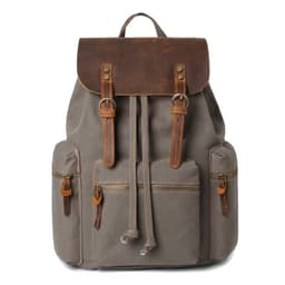 image-Fashion Contrast Color Canvas Backpack For Men And Women