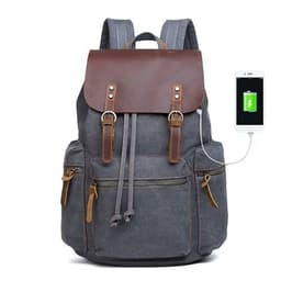image-Fashion Contrast Color Canvas Backpack For Men And Women