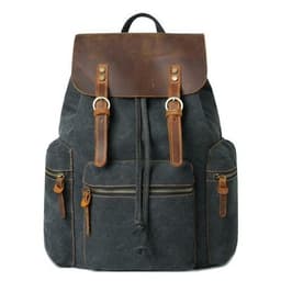 image-Fashion Contrast Color Canvas Backpack For Men And Women