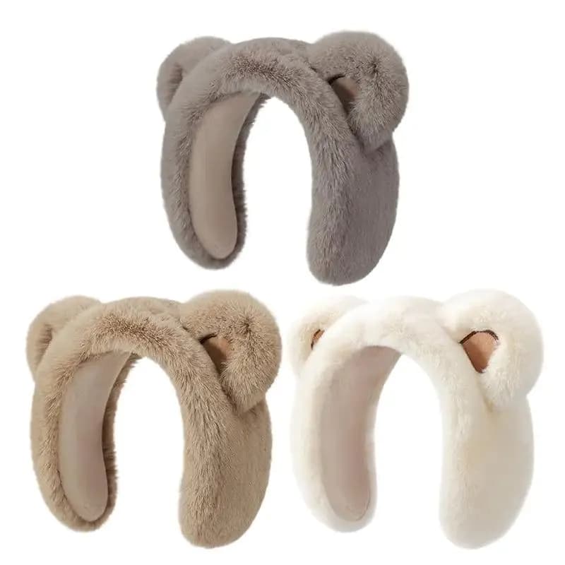 image-Bear Earmuffs Cartoon Little Bear Warm Earmuffs for Girls Winter
