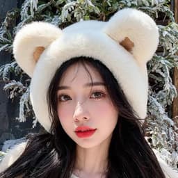image-Bear Earmuffs Cartoon Little Bear Warm Earmuffs for Girls Winter