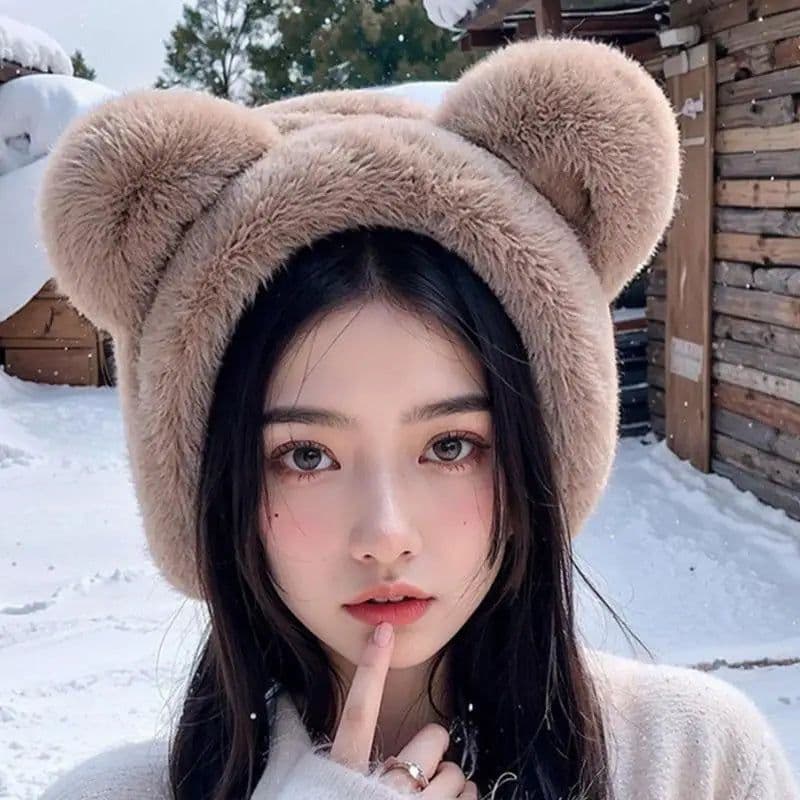 image-Bear Earmuffs Cartoon Little Bear Warm Earmuffs for Girls Winter