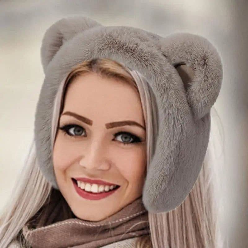 image-Bear Earmuffs Cartoon Little Bear Warm Earmuffs for Girls Winter
