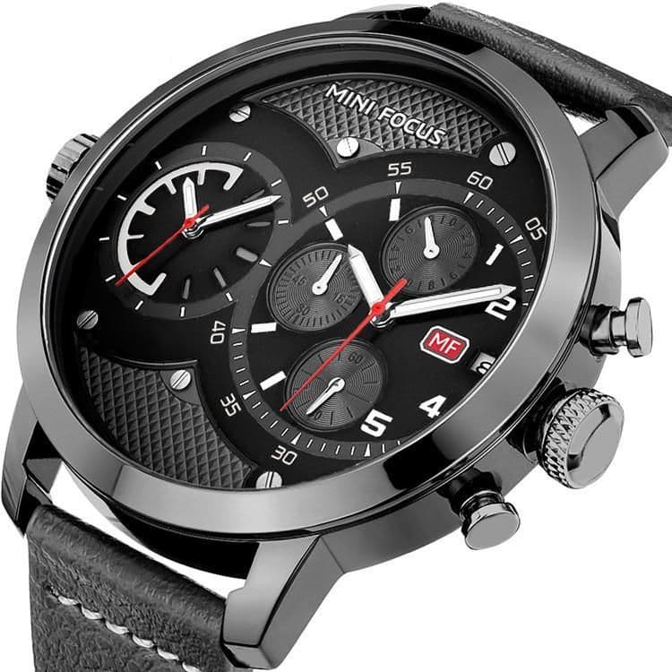 image-Double Movement Waterproof Quartz Watch For Men