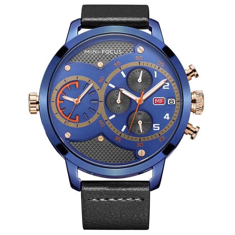 image-Double Movement Waterproof Quartz Watch For Men