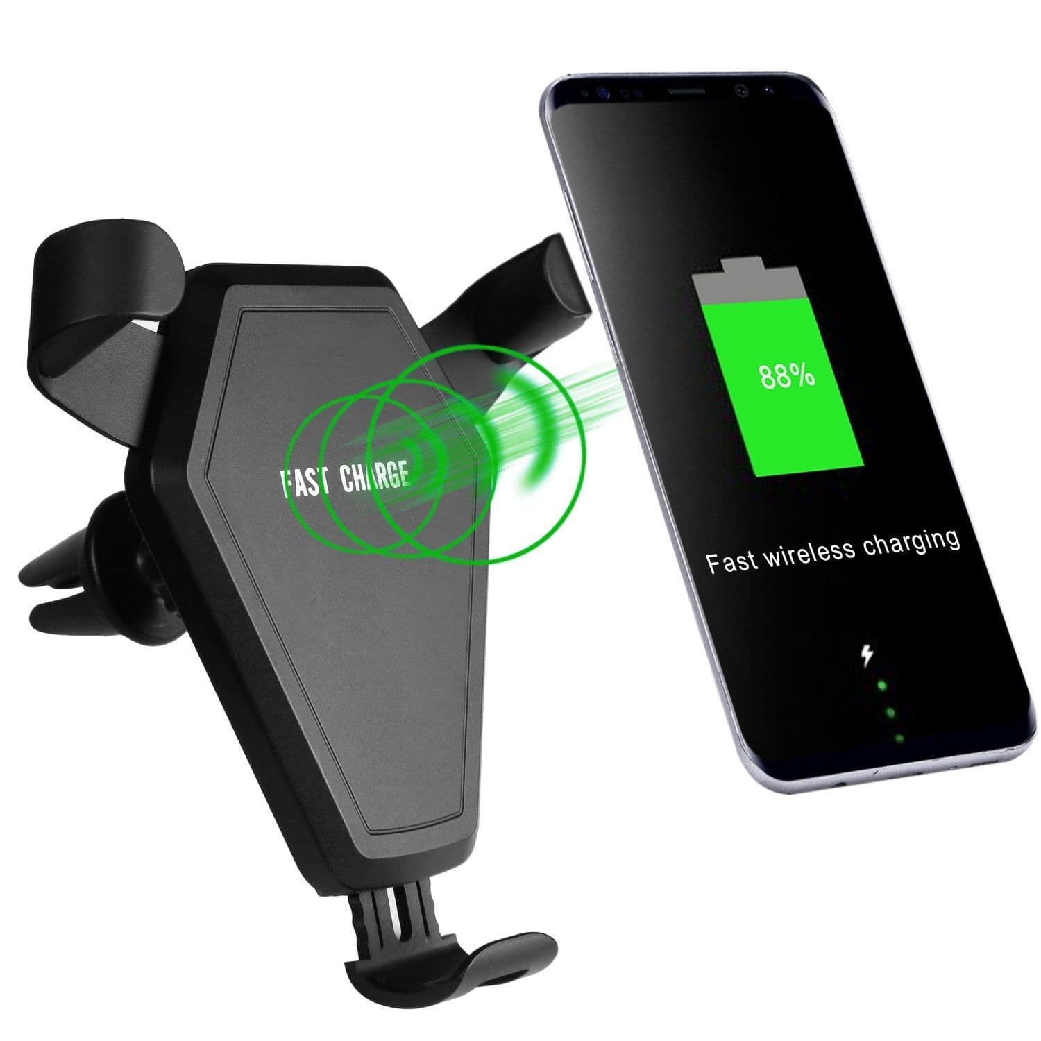 image-Black Car Wireless Charger Magic Array Charger
