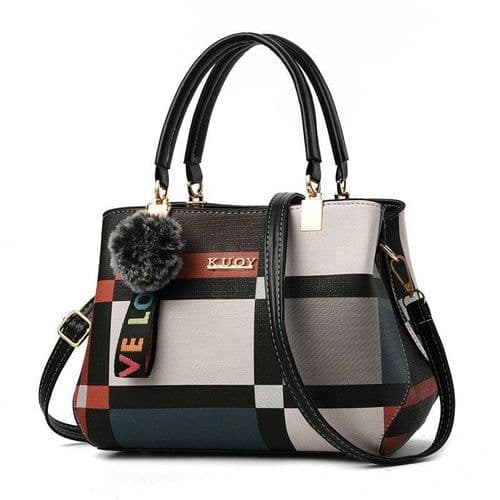 image-One-shoulder Fashion Leather Messenger Bag For Women
