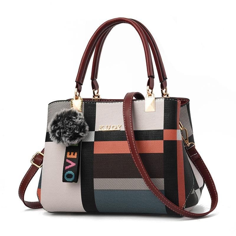 image-One-shoulder Fashion Leather Messenger Bag For Women