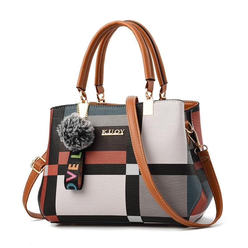 image-One-shoulder Fashion Leather Messenger Bag For Women
