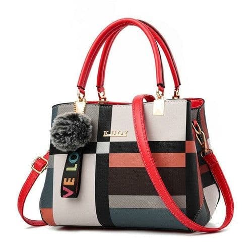 image-One-shoulder Fashion Leather Messenger Bag For Women